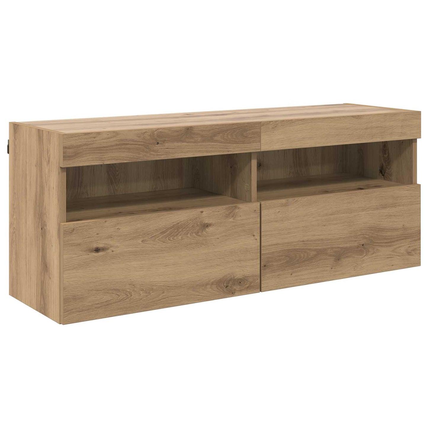 TV Wall Cabinet Set with LED Lights with LED 7 pcs Artisan oak