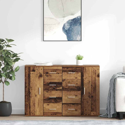 Sideboards with Drawer Corona 2 pcs Old Wood 59 x 39 x 80 cm