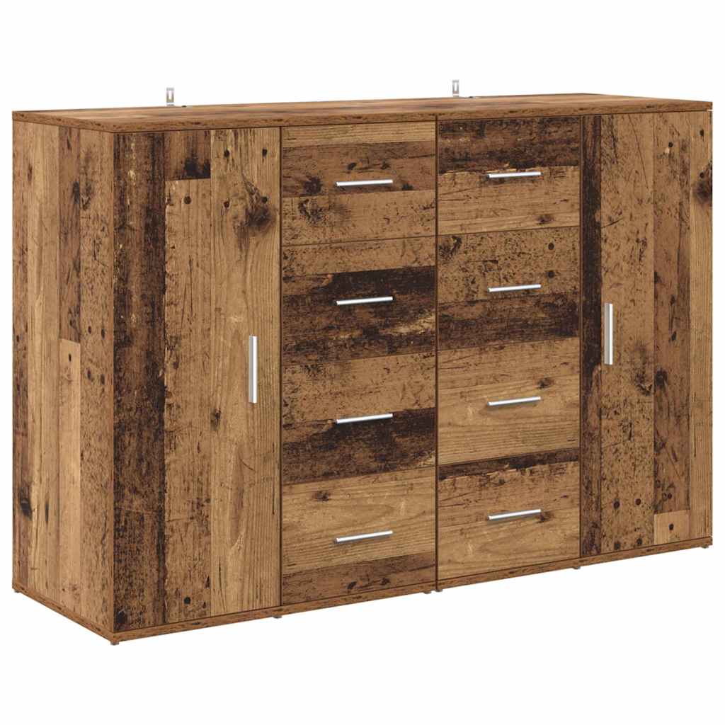 Sideboards with Drawer Corona 2 pcs Old Wood 59 x 39 x 80 cm