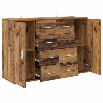 Sideboards with Drawer Corona 2 pcs Old Wood 59 x 39 x 80 cm