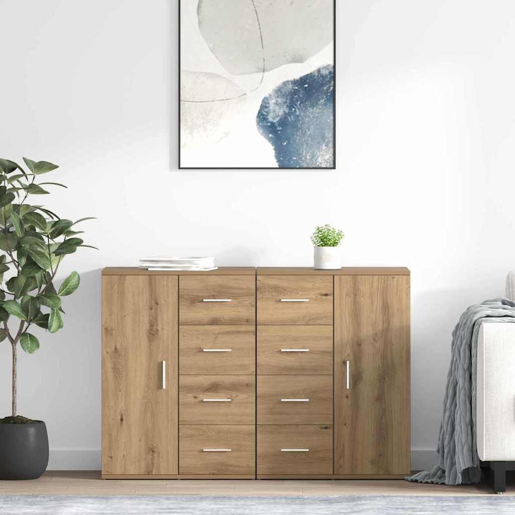 Sideboards with Drawer Corona 2 pcs Artisan Oak 59 x 39 x 80 cm