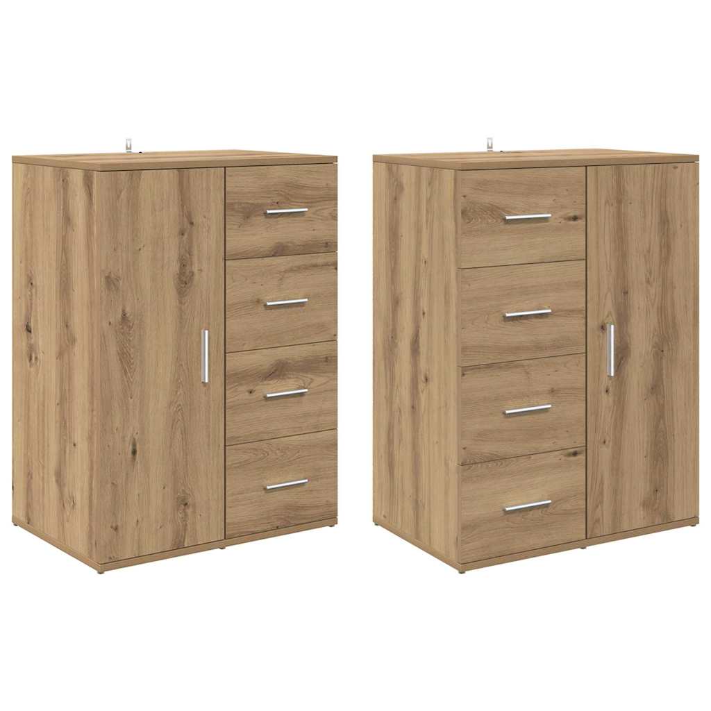 Sideboards with Drawer Corona 2 pcs Artisan Oak 59 x 39 x 80 cm