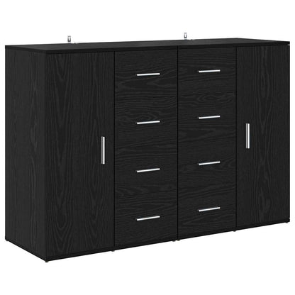 Sideboards with Drawer Corona 2 pcs Black Oak 59 x 39 x 80 cm