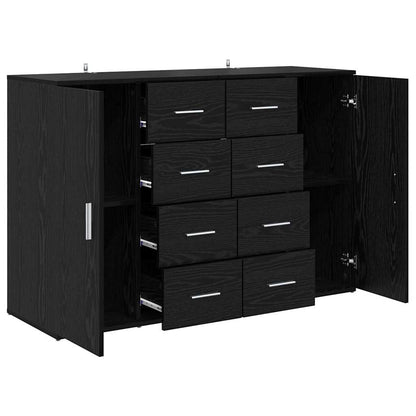 Sideboards with Drawer Corona 2 pcs Black Oak 59 x 39 x 80 cm