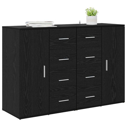 Sideboards with Drawer Corona 2 pcs Black Oak 59 x 39 x 80 cm