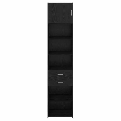 Highboard Black Oak 50 x 42.5 x 225 cm Engineered Wood