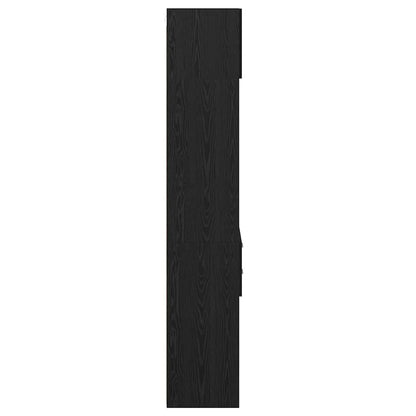 Highboard Black Oak 50 x 42.5 x 225 cm Engineered Wood