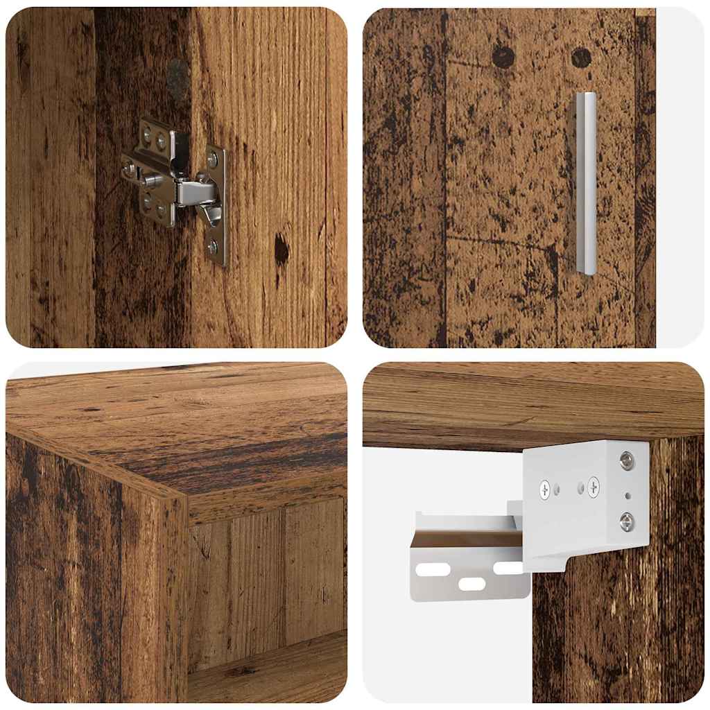 Storage Cabinet Old Wood 80 x 42.5 x 225 cm Engineered Wood
