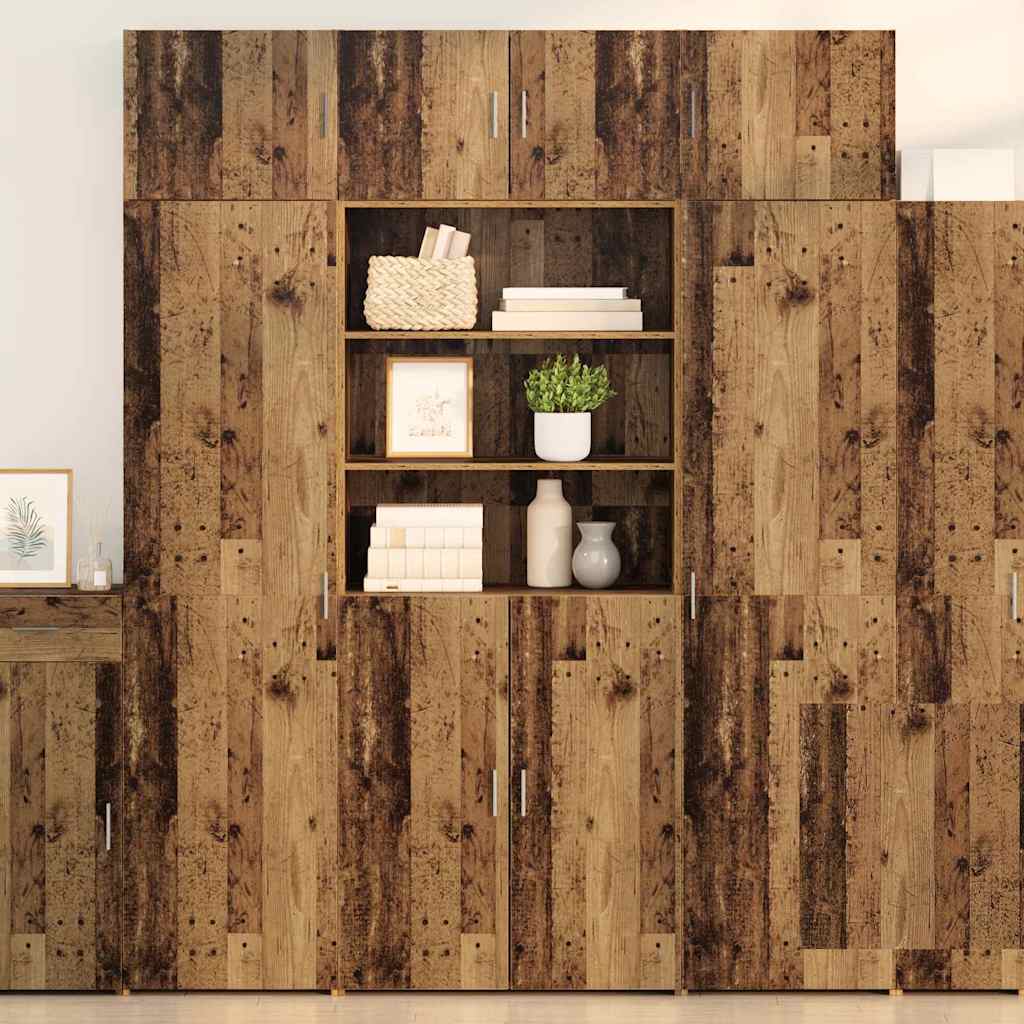 Storage Cabinet Old Wood 80 x 42.5 x 225 cm Engineered Wood