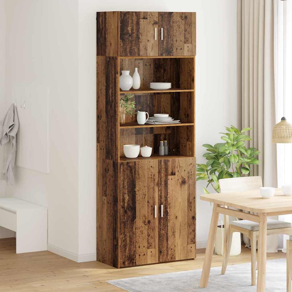 Storage Cabinet Old Wood 80 x 42.5 x 225 cm Engineered Wood