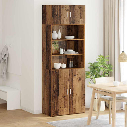 Storage Cabinet Old Wood 80 x 42.5 x 225 cm Engineered Wood