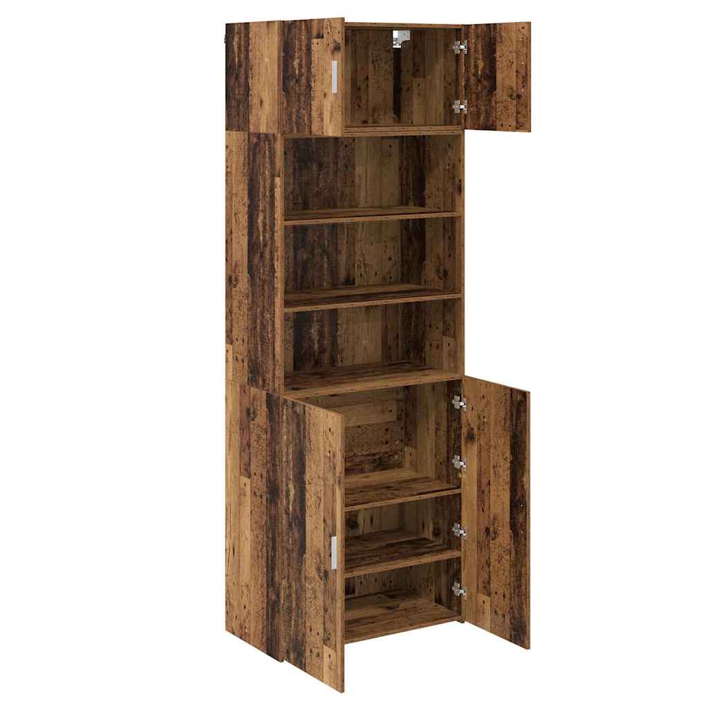 Storage Cabinet Old Wood 80 x 42.5 x 225 cm Engineered Wood