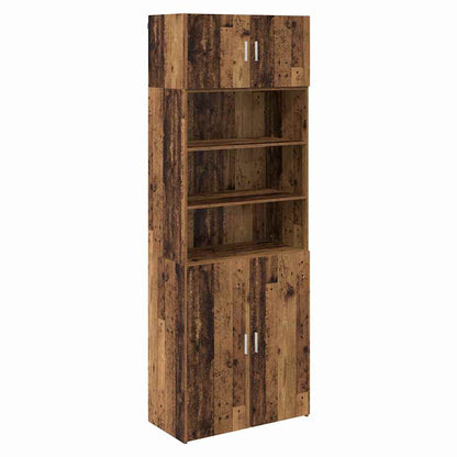 Storage Cabinet Old Wood 80 x 42.5 x 225 cm Engineered Wood