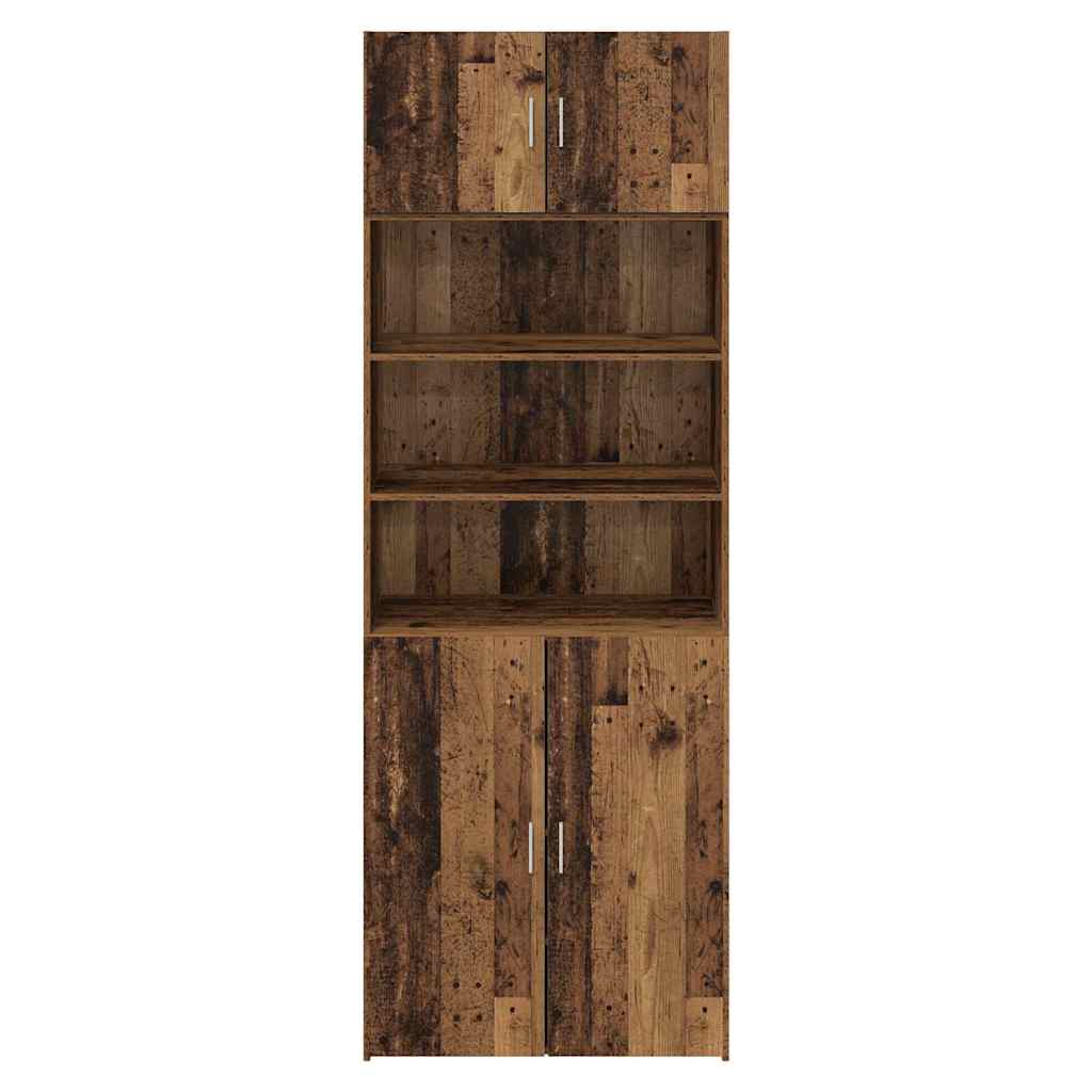 Storage Cabinet Old Wood 80 x 42.5 x 225 cm Engineered Wood