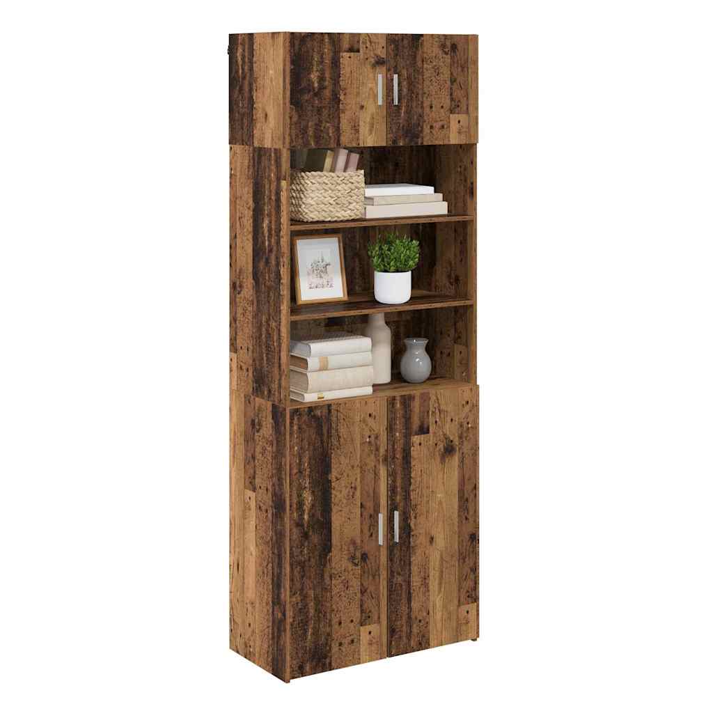 Storage Cabinet Old Wood 80 x 42.5 x 225 cm Engineered Wood