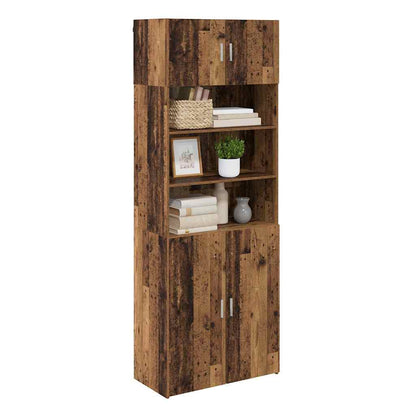 Storage Cabinet Old Wood 80 x 42.5 x 225 cm Engineered Wood