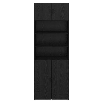 Storage Cabinet Black Oak 80 x 42.5 x 225 cm Engineered Wood