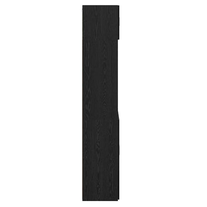 Storage Cabinet Black Oak 80 x 42.5 x 225 cm Engineered Wood