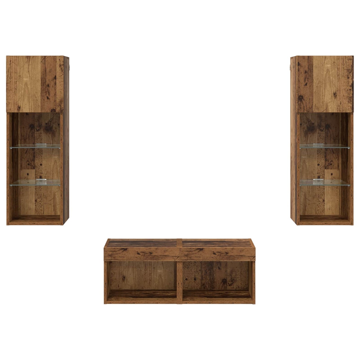 TV Wall Cabinets Wall-mounted 4 pcs Artisan Oak Engineered Wood