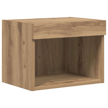 TV Wall Cabinets Wall-mounted 4 pcs Black Oak Engineered Wood