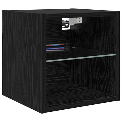 TV Wall Units 8 pcs Black Oak Engineered Wood