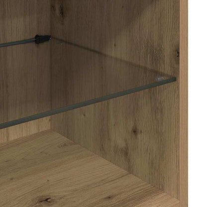 TV Wall Units Wall-mounted 5 pcs Black Oak Engineered Wood