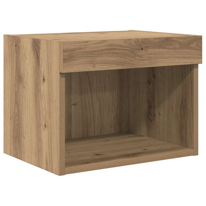 TV Wall Units Wall-mounted 5 pcs Black Oak Engineered Wood