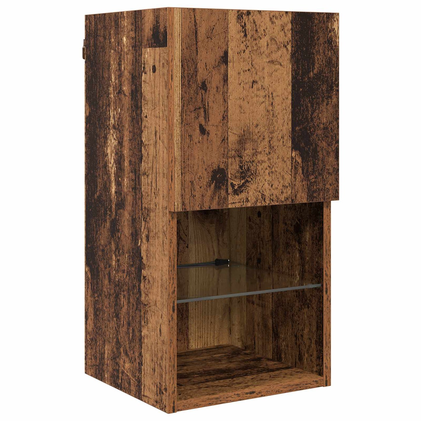 TV Wall Unit Wall-mounted 6 pcs Old Wood Engineered Wood
