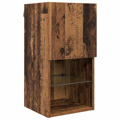 TV Wall Unit Wall-mounted 6 pcs Old Wood Engineered Wood