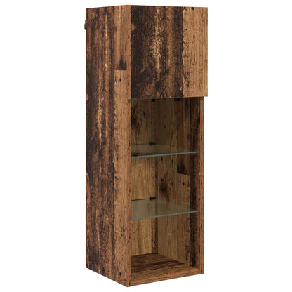 TV Wall Unit Wall-mounted 6 pcs Old Wood Engineered Wood