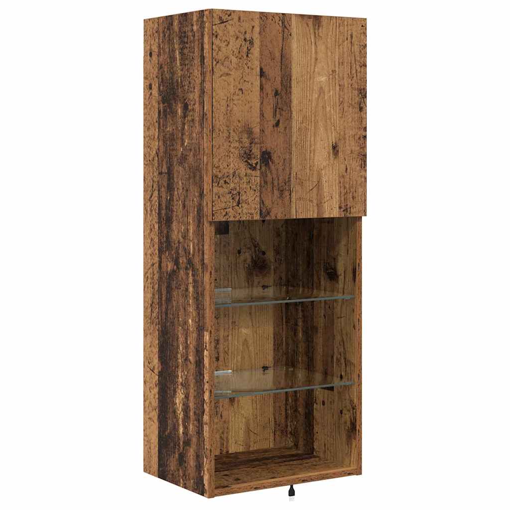 TV Wall Units Wall-mounted 4 pcs Old Wood Engineered Wood