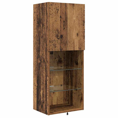 TV Wall Units Wall-mounted 4 pcs Old Wood Engineered Wood
