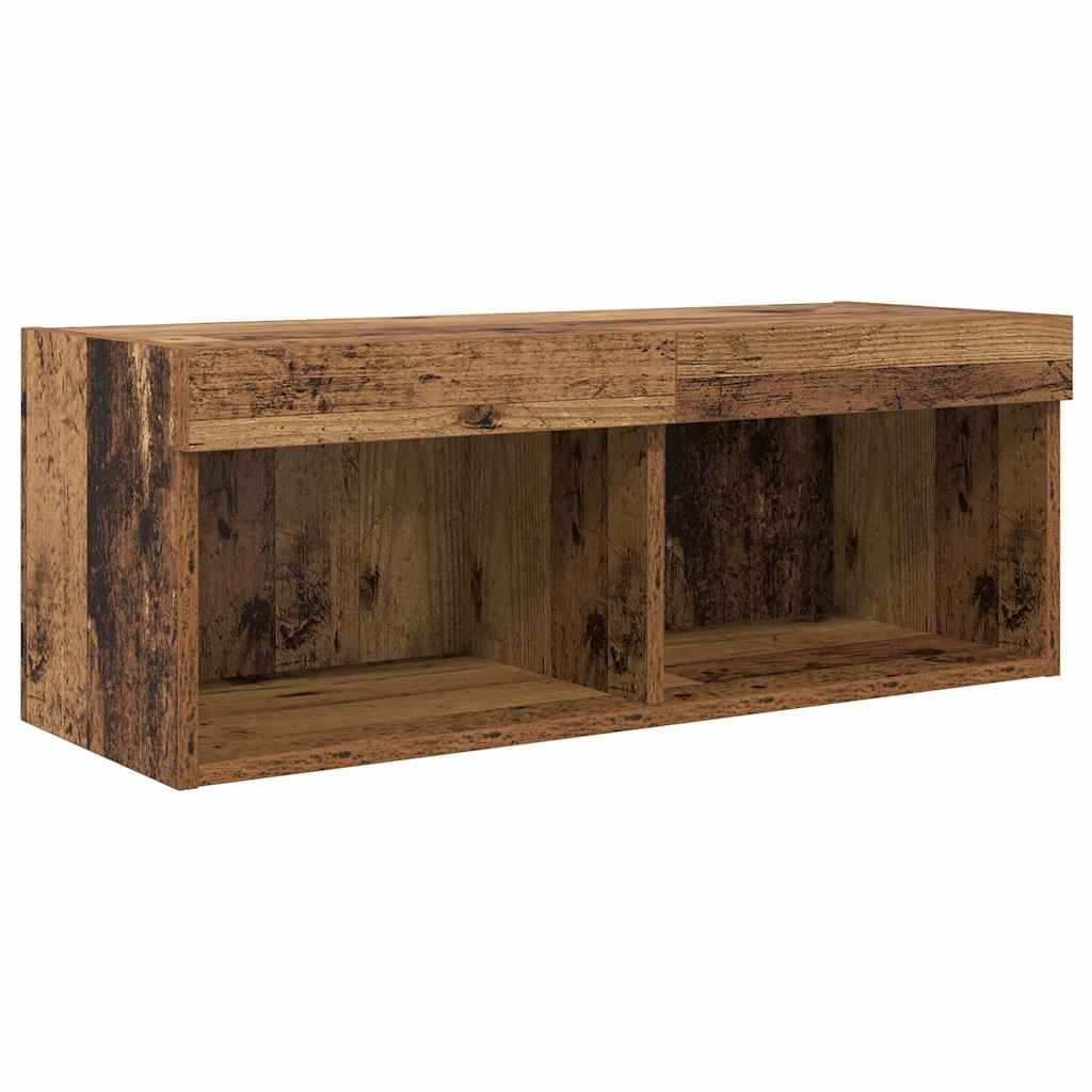 TV Wall Units Wall-mounted 4 pcs Old Wood Engineered Wood