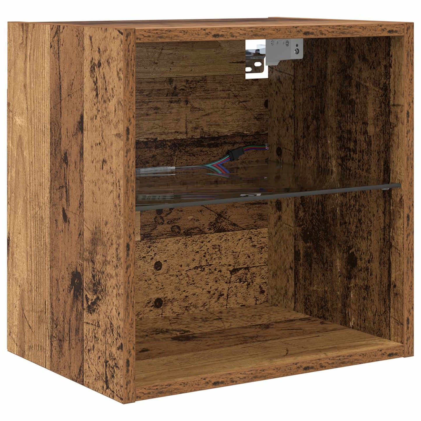 TV Wall Units with LED 5 pcs Old Wood Engineered Wood