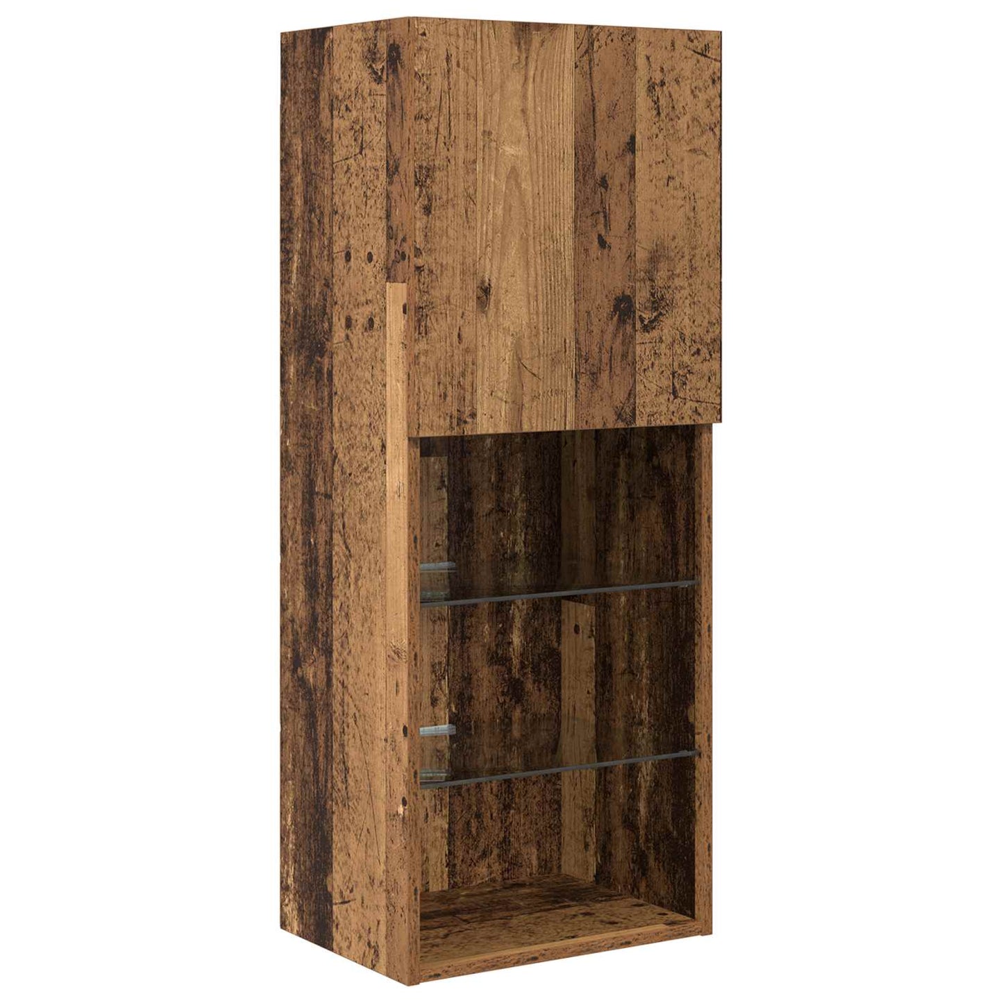 TV Wall Units with LED 5 pcs Old Wood Engineered Wood