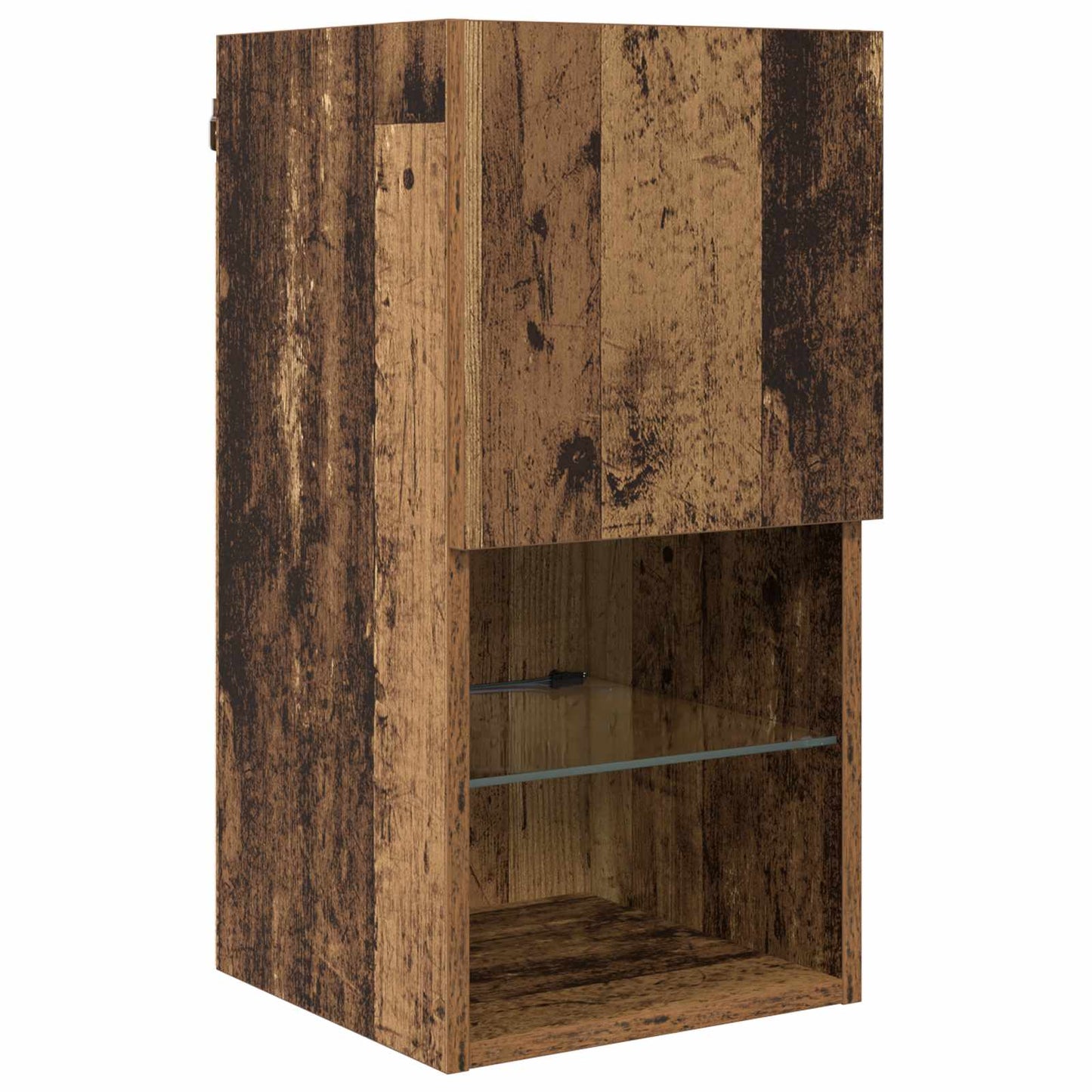 TV Wall Units with LED with LED 6 pcs Old Wood Engineered Wood