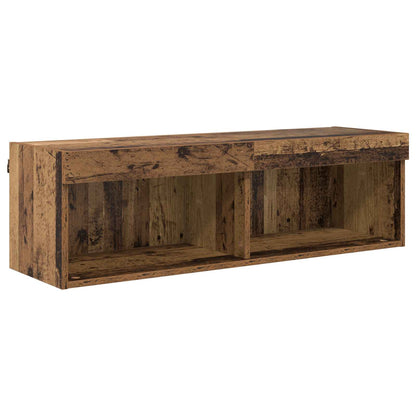 TV Wall Units with LED with LED 6 pcs Old Wood Engineered Wood