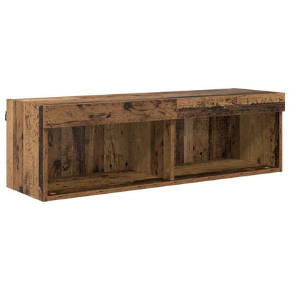 TV Wall Units with LED 6 pcs Old Wood Engineered Wood
