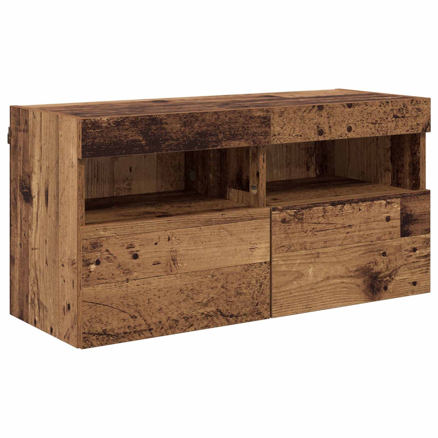 TV Wall Units with LED with LED 5 pcs Old Wood 80 x 30 x 40 cm
