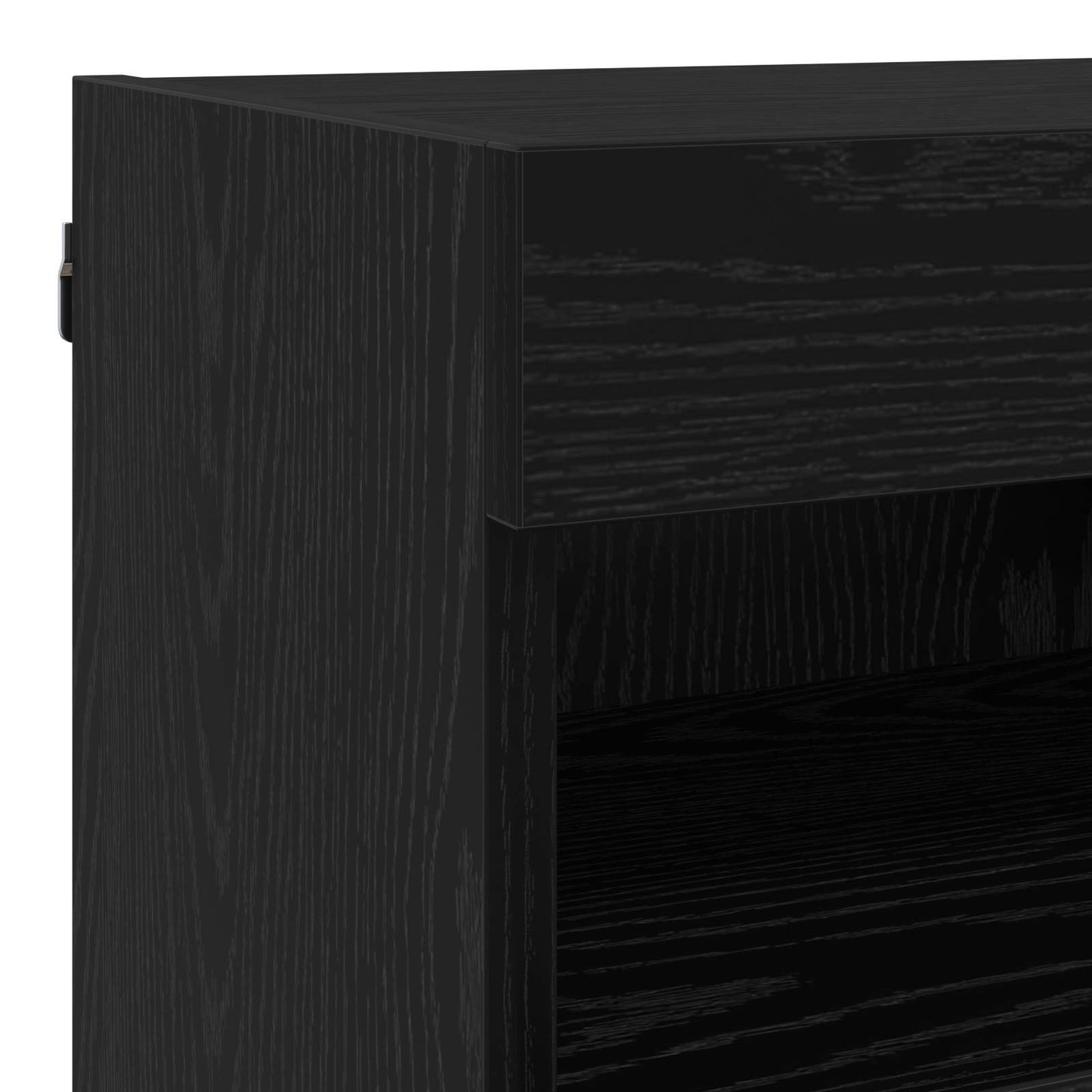 TV Wall Units with LED with LED 5 pcs Black Oak 80 x 30 x 40 cm