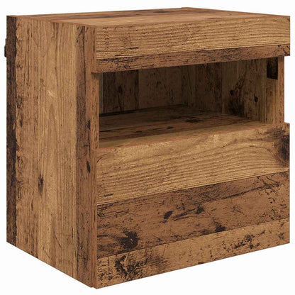 TV Wall Units with LED Old Wood Engineered Wood