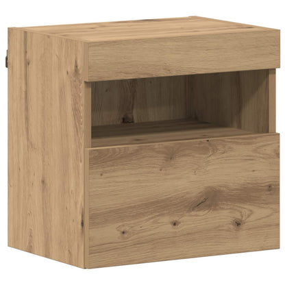 TV Cabinet with LED 7 pcs Artisan Oak Engineered Wood