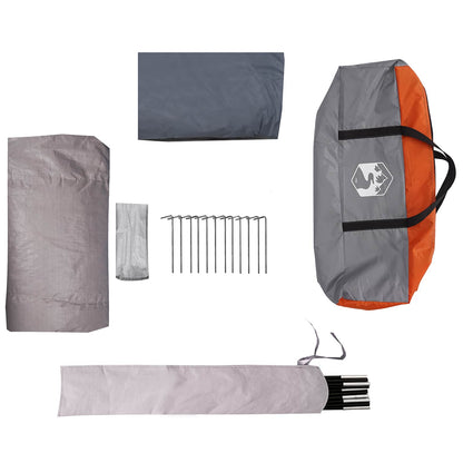 Dome Tent with Removable Rainfly Grey and Orange 4-Person