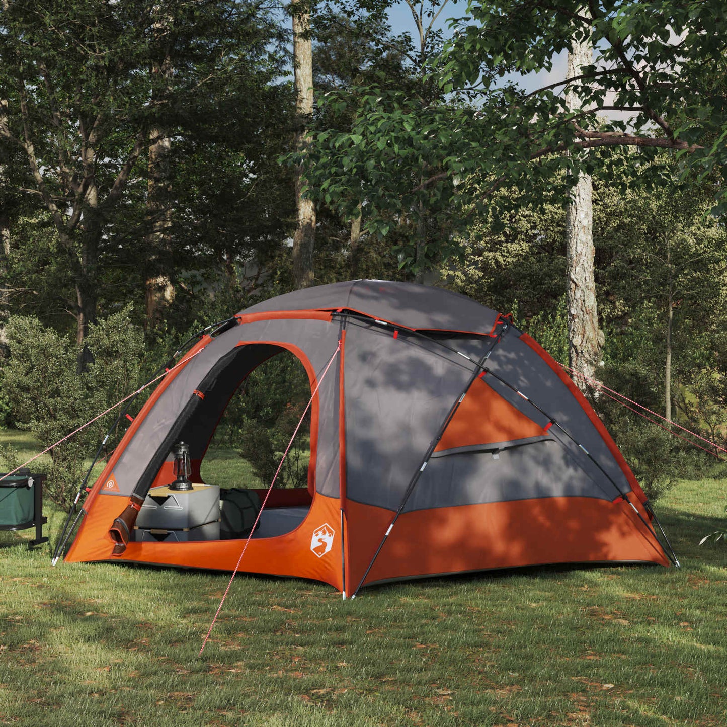 Dome Tent with Removable Rainfly Grey and Orange 4-Person