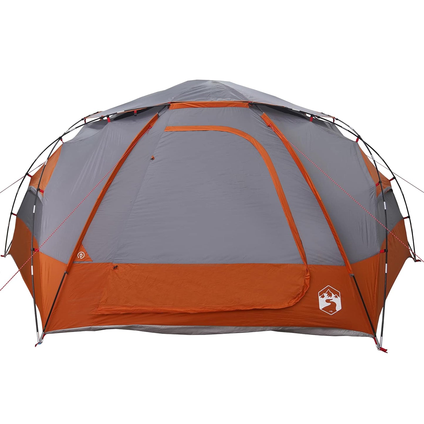 Dome Tent with Removable Rainfly Grey and Orange 8-Person