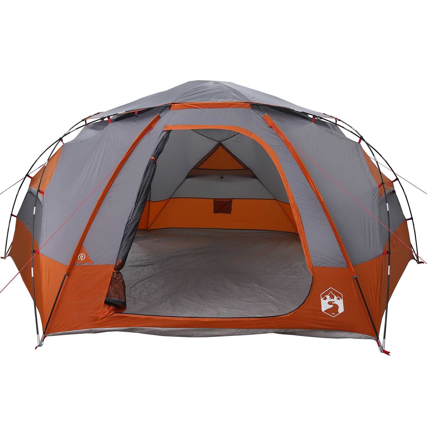 Dome Tent with Removable Rainfly Grey and Orange 12-Person