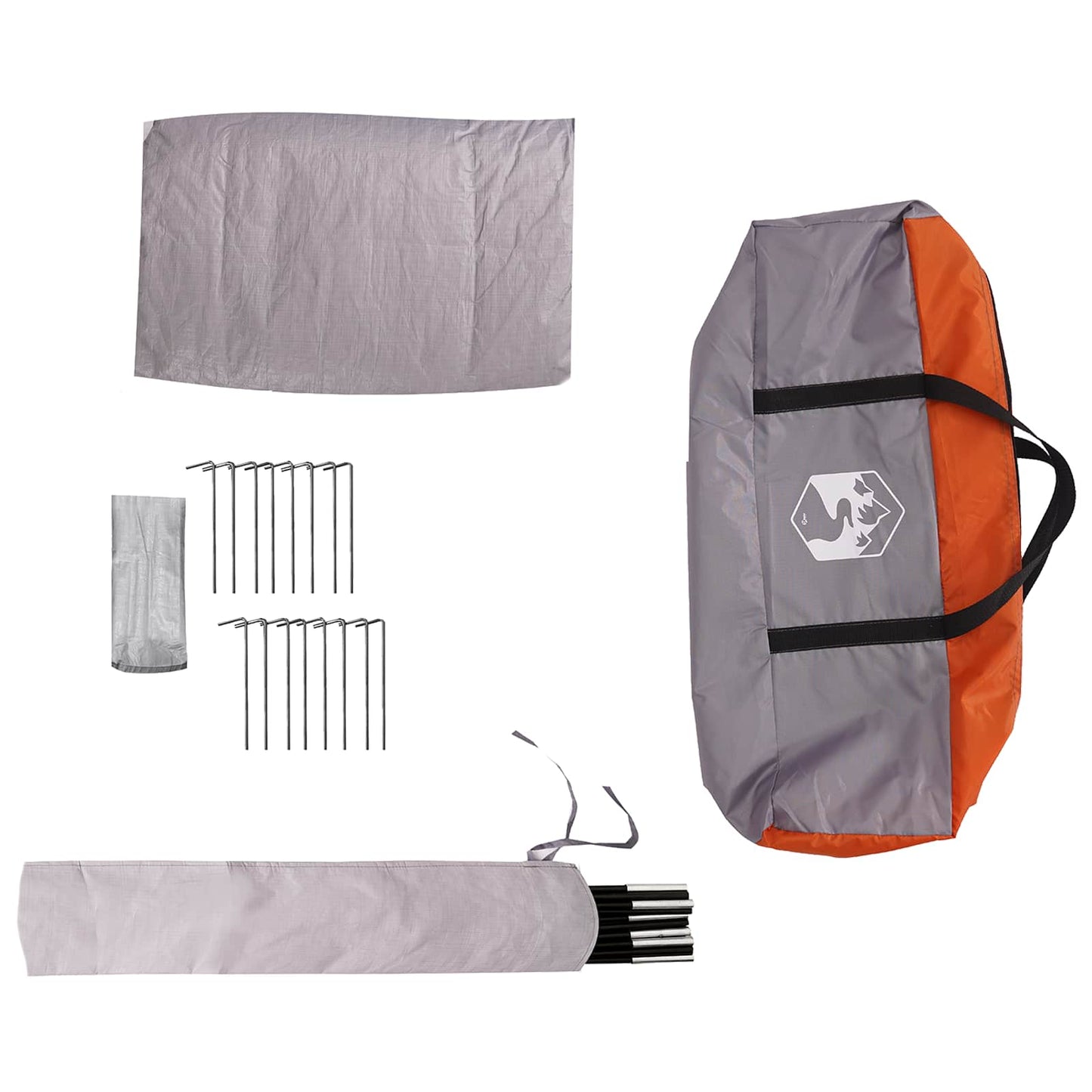 Family Tent Grey and Orange 10-Person