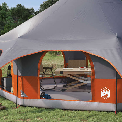 Family Tent Grey and Orange 10-Person