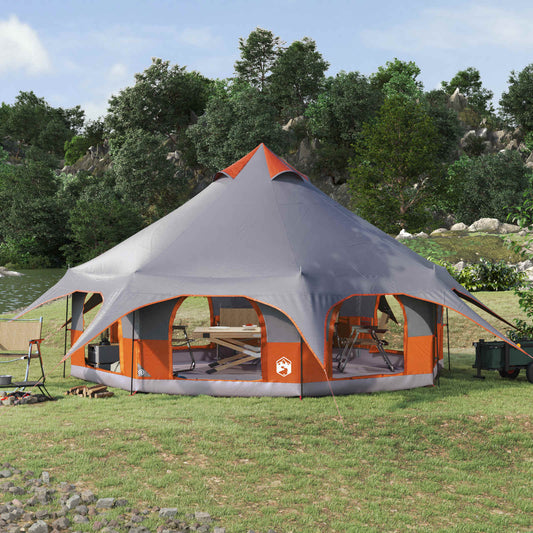 Family Tent Grey and Orange 10-Person