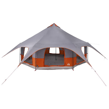 Family Tent Grey and Orange 10-Person